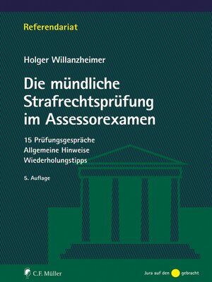 cover image of Die mündliche Strafrechtsprüfung im Assessorexamen